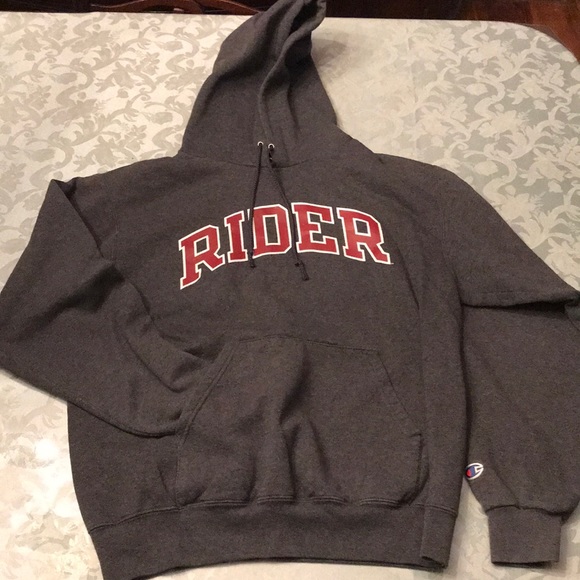 Champion Tops - Rider University Grey Hoodie with Pocket
